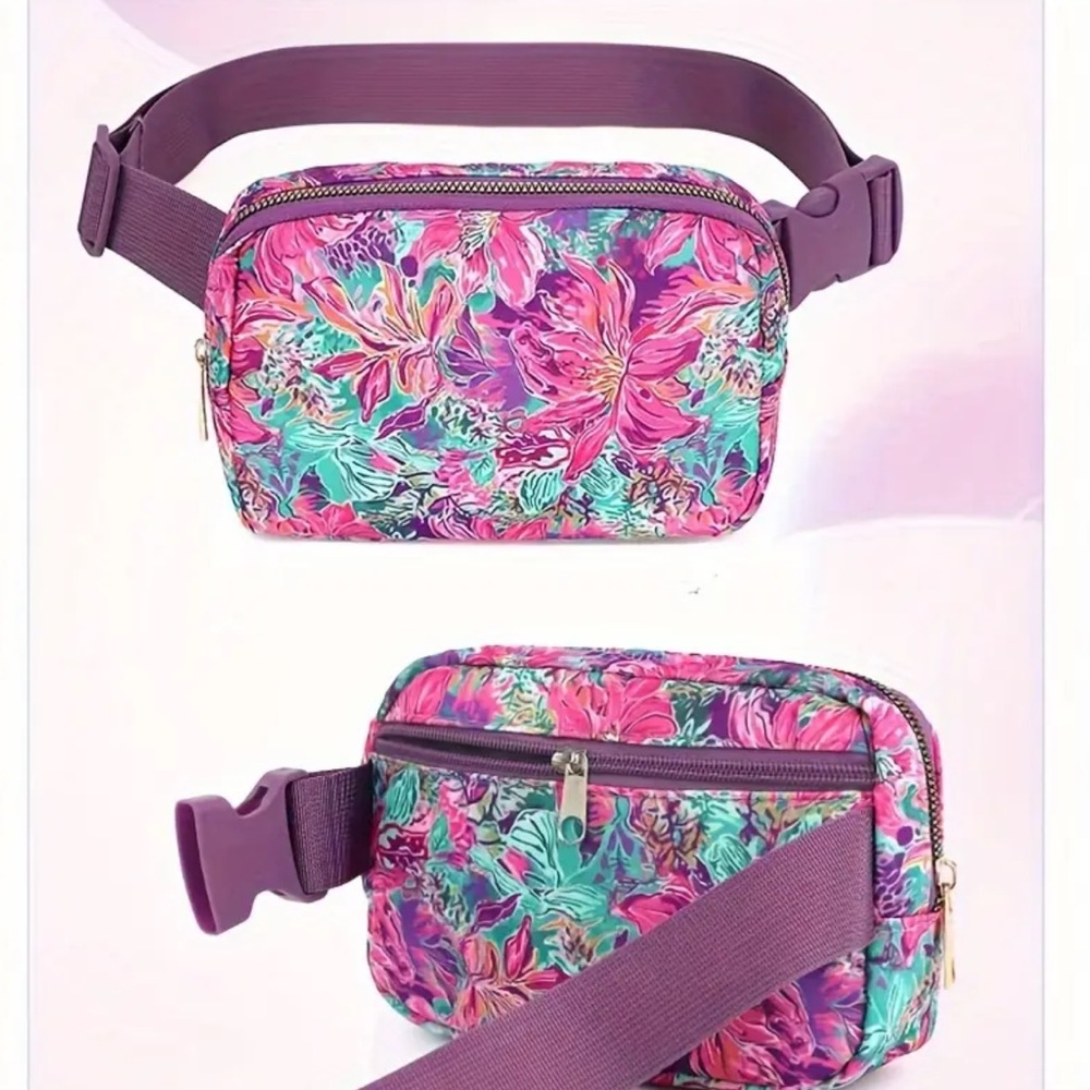 🌸🆕 Floral Pink Belt Bag